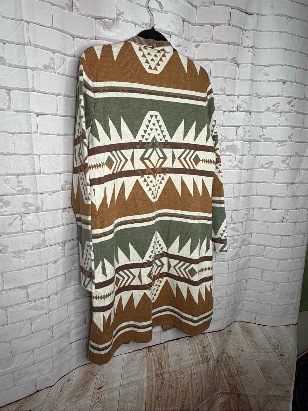 NWT On 12th Aztec Southwestern Open Front Duster Cardigan – Size Large - Picture 5 of 8